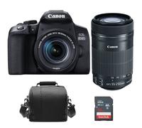 CANON EOS 850D KIT EF-S 18-55mm F4-5.6 IS STM Black + EF-S 55-250MM F4-5.6 IS STM + camera Bag + 16GB SD card
