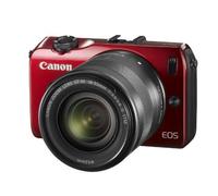 Canon EOS M EF-M 18-55 Compact System Camera - Red (Includes Speedlite 90EX and EF-M 18-55mm f/3.5-5.6 IS STM) 3.0 inch Touchscreen