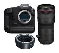 Canon EOS R1 Mirrorless Camera with RF 24-105 f/2.8L IS USM Z Lens with EF-EOS R mount adapter - Full Frame Mirrorless Camera Kit