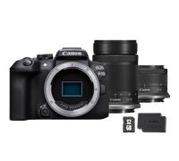 Canon EOS R10 Mirrorless Camera + RF-S 55-210mm Lens + RF-S 18-45mm Lens + SD Card + Spare Battery