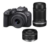 Canon EOS R10 Mirrorless Camera with RF-S 18-45mm, RF-S 55-210mm and RF 50mm f1.8 STM Lenses - APS-C CMOS Mirrorless Camera Kit
