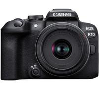 Canon EOS R10 + RF-S 18-45mm IS STM Lens - Compact Mirrorless Digital Camera - 24.2 MP, Bluetooth, Wi-Fi,black