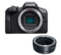 Canon EOS R100 Mirrorless Digital Camera Black (Body Only) + EF-EOS R mount adapter - 2 Year Warranty - Next Day Delivery