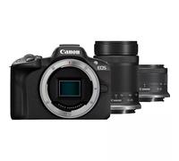 Canon EOS R50 Mirrorless Camera + RF-S 18-45mm F4.5-6.3 IS STM + RF-S 55-210mm F5-7.1 IS STM Lens - 24.2MP, APS-C, 15fps | 4K Oversampled 6K Video | Wi-Fi, Bluetooth | Compact for Travel & Vlogging