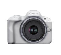 Canon EOS R50 Compact System Camera with RF-S 18-45mm Zoom Lens, 4K Ultra HD, 24.2MP, Wi-Fi, Bluetooth, OLED EVF, 3” Vari-Angle Touch Screen