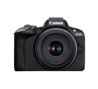 Canon EOS R50 Compact System Camera with RF-S 18-45mm Zoom Lens, 4K Ultra HD, 24.2MP, Wi-Fi, Bluetooth, OLED EVF, 3” Vari-Angle Touch Screen