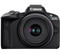 Canon EOS R50 + RF-S 18-45mm F4.5-6.3 IS STM Lens - Compact Mirrorless Digital Camera - Black