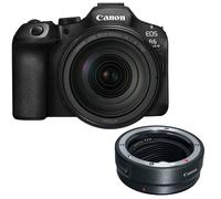 Canon EOS R6 Mark III Mirrorless Camera with RF 24-105mm f/4L IS Lens with EF-EOS R mount adapter