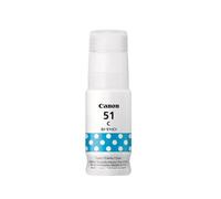 Canon GI-51C Ink Bottle Cyan. Type: Original Printing colours: Cyan Brand compatibility: Canon. Quantity per pack: 1 pc(s) Package width: 179 mm Package depth: 44 mm