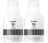 Canon GI-56BK Black Ink Bottle - Genuine Ink - Compatible with MAXIFY GX6050/GX6150/GX7050/GX7150/GX5050/GX3050/GX4050/GX6550/GX5550, MAXIFY GX6050, MAXIFY GX7050 (Pack of 2)