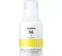 Canon GI-56Y Yellow Ink Bottle. Type: Original Printing colours: Yellow Brand compatibility: Canon. Quantity per pack: 1 pc(s) Package width: 163 mm Package depth: 61 mm