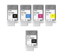 Original Canon imagePROGRAF TM-300 Printer Ink Cartridges (5 Pack) -PFI-120BK Multipack