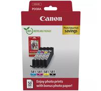 Canon Ink Cartridge PGI-580PGBK CLI-581BK CLI-581C CLI-581M CLI-581Y (Setup) LOT