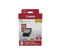 Canon CLI-571XL Inkjet Cartridges + 4x6 Photo Paper Glossy 50 Sheets