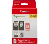 Canon Ink & Paper Multipack - PG-540/CL-541 Genuine Printer Ink Cartridges 2 Pac