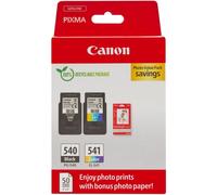 Canon Ink & Paper Multipack - PG-540/CL-541 Genuine Printer Ink Cartridges 2 Pack (1 x Black, 1 x Colour) & 4x6 Photo Paper (50 x Sheets) Compatible