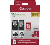 Canon Ink & Paper Multipack - PG-540L/CL-541XL High Yield Genuine Printer Ink C