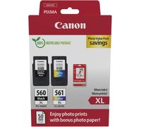 Canon Ink & Paper Multipack - PG-560XL/CL-561XL Genuine Printer Ink Cartridges 2