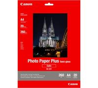 Canon Inkjet Paper SG-201 A4 260 gsm White Semi-Gloss (20 Sheets) 1 Pack of 20 Sheets