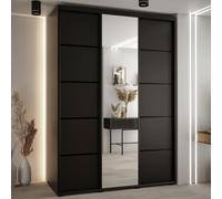 canon large wooden wardrobe with 3 sliding doors in black