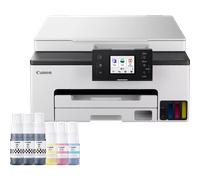 Canon MAXIFY GX1050 Wireless Colour 3-in-1 Refillable MegaTank Inkjet Printer + 2 Extra Black Ink Bottles
