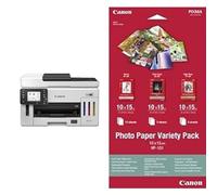 Canon MAXIFY GX6150 Compact Office Printer - Colour Printers & Scanners All-in-One Wireless | MegaTank Inkjet Printer, Copier, Scanner | Wi-Fi, Ethernet & USB Connectivity & 10 x 15 cm Photo Paper
