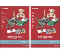 Canon MP-101 - Matt Photo Paper - A4 (210 x 297 mm) - 170 g/m2-5 Sheets (Pack of 2)