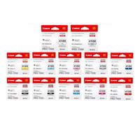Canon Original PFI-4100 Ink Cartridges in Original Packaging Black, Cyan, Magenta, Yellow, Red, Photo Cyan/Magenta, Blue, Grey etc. Complete Set, Compatible with imagePROGRAF PRO-1100