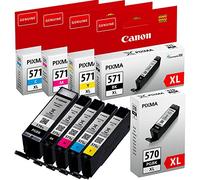 Canon Original PGI-570XL Black + CLI-571XL Black/Yellow/Magenta/Cyan (Pack of 5)