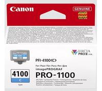 Canon PFI-4100C Genuine Printer Ink Cartridge - High Performance & Fade Resistant Ink (1 x Cyan Cartridge) - Compatible with imagePROGRAF PRO-1100