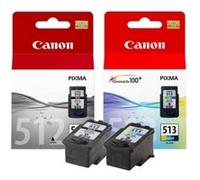 Canon PG-512 Black & CL-513 Colour Ink Cartridge Bundle Pack