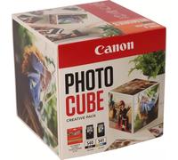 Canon Photo Cube with PG-540 + CL-541 Ink Cartridges + PP-201 5 x 5" Photo Paper Plus Glossy II (40 sheets) - Creative Pack, Orange