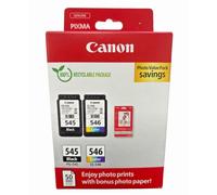Canon PG-545 Black 8ml & CL-546 Colour 9ml Ink Cartridge Photo Value Pack PIXMA
