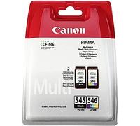 Canon PG-545 + CL-546 BK/C/M/Y Genuine Ink Cartridge Plastic Multipack - PIXMA Printer Compatible - Multicoloured ink
