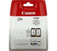 CANON PG-545 / CL-546 Ink Black and Colour Standard Capacity Black 180 SS Colour: 180SS Pack of 2 Blister without Alarm