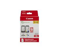 Canon PG-545 XL CL-546 XL VALUE SEC Pack of 2 cartridges (Black XL Colour XL) + 50 sheets of 10x15cm Photo Paper Genuine (Recycled Cardboard Multipack)