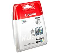 Canon PG-560 Black + CL-561 Colour Genuine Ink Cartridges - Multipack