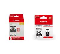Canon PG-560/CL-561 + Photo Paper Multipack & PG-560XL Genuine Printer Ink Cartridges