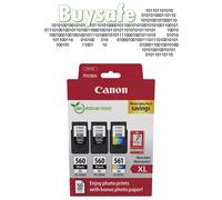 Canon PG-560XL/CL-561XL High Capacity 3 Ink Cartridge & Photo Paper Value Pack - 3712C012 (Original)