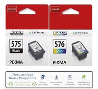 Canon PG-575 Black & CL-576 Colour Ink Cartridges & Freepost Recycling Pack