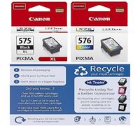 Canon PG-575XL Black & CL-576 Colour Ink Cartridges