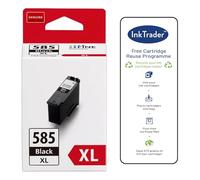 Canon PG-585XL High Yield Black Genuine Ink Cartridge - 6204C001 & Freepost recycling pack