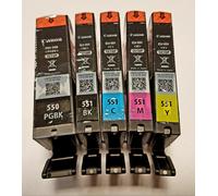 Canon PG550/pgi550 + CLI551 BK C M Y original inks MG6350 MG6450 5 Pack