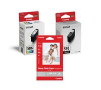 Canon PG595/CL586 + GP-501 50 Sheet Photo Paper Value Pack 7171C004