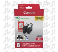 Canon PG-595XL Black CL-586XL Colour Ink Cartridge For TS4150i TS6550i TS7550i