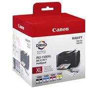 Canon PGI-1500XL Cyan/Magenta/Yellow/Black Inkjet Cartridges High Yield (Pack of 4) 9182B004