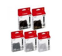 Canon PGI29 Black Grey Dark Grey Light Grey Matte Black Photo Black Standard Capacity Ink Cartridge 6 x 36ml Multipack - 4868B018