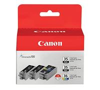 Canon PGI-35 Black Twin & CLI-36 Colour Ink Cartridge Bundle Pack
