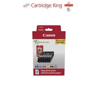 Canon PGI-530 / CLI-531 Genuine Ink Cartridges, Pack of 6 (2 x Black, Cyan, Magenta, Yellow, Grey), Includes 50 Sheets of 4x6 Photo Paper - Compatible with PIXMA TS8750 / TS8751