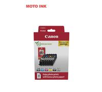 Canon PGI-530 / CLI-531 Genuine Ink Cartridges, Pack of 6 (2 x Black, Cyan, Magenta, Yellow, Grey), Includes 50 Sheets of 4x6 Photo Paper - Compatible with PIXMA TS8750 / TS8751